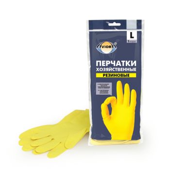 Перчатки резиновые хозяйственные, размер L  BORA