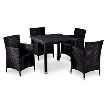 Комплект мебели из иск. ротангаT246ST-Y189D-W5 Black (4+1)