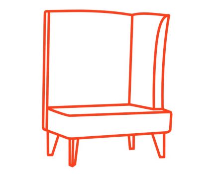 Кресло «Кармин»с правым левым локотником