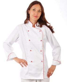 Куртка шеф-повара белая женская с манжетом 00006