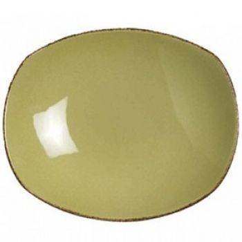 Тарелка глубокая овальная «Террамеса олива»