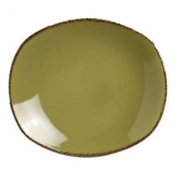 Тарелка мелкая овальная «Террамеса олива»