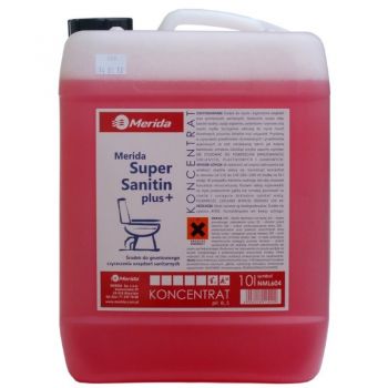 MERIDA SUPER SANITIN кислотное средство для тщательной уборки санитарных комнат - концентрат (10л.)