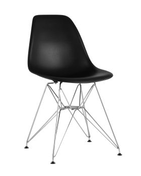 Стул пластиковый «Eames» с жестким сиденьем (хромированный каркас)