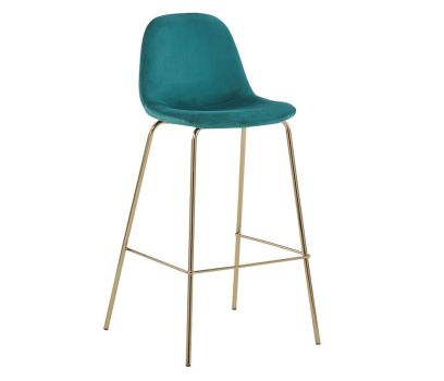 Стул барный «Айриш велюр» с мягким сиденьем (хромированный каркас)