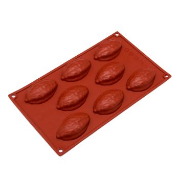 Форма силиконовая P.L. Proff Cuisine "Кнели" 8 ячеек 75*50 мм, h 20 мм (30*17,5 см)