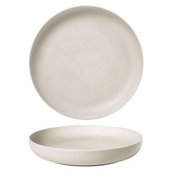 Тарелка с бортом d=25 cм, h=4.5см, фарфор "NOBLE" серия "Fine Plus-Light Grey"