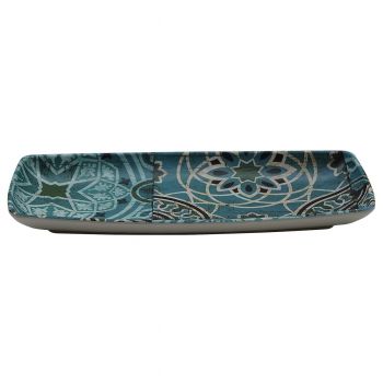 Блюдо поднос меламиновый 24*11*2.6 см Damask Blue   P.L.