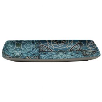 Блюдо поднос меламиновый 29.4*14.1*2.7 см  Damask Blue   P.L.