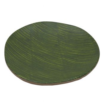Блюдо поднос меламиновый 20.5*20.5*3см Green Banana Leaf    P.L.