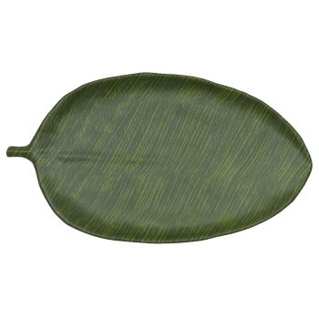 Блюдо поднос меламиновый 46*25.4  h=2.8см  P.L. Green Banana Leaf