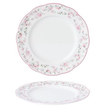 Тарелка классическая d=23 cм,фарфор "NOBLE" серия "Retro Ritz-La Vie En Rose"